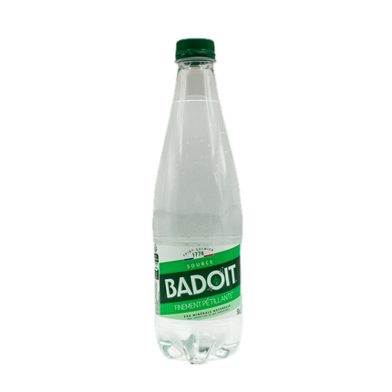 Badoit Natural Sparkling Mineral Water 16.9 fl oz / 500ml.