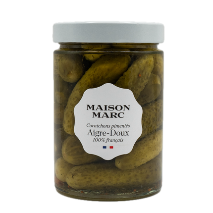 Maison Marc Sweet and Spicy Gherkin Pickles (Cornichons) 10.9oz / 310g