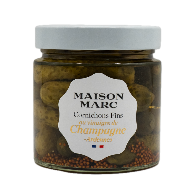 Maison Marc Cornichons in Champagne Vinegar  13.5oz / 385g