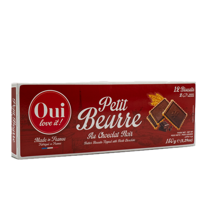 Oui Love It Butter Biscuits Topped with Dark Chocolate (Petit Beurre) 5.29oz / 150g