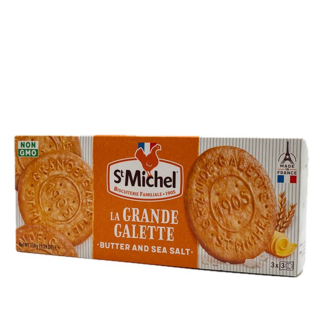 St Michel Butter and Sea Salt Cookies (La Grande Galette) 5.29oz / 150g