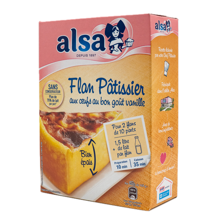 Alsa Pastry Flan with Eggs and Vanilla Flavor Mix (Flan Pâtissier) 1.6lb/ 720g