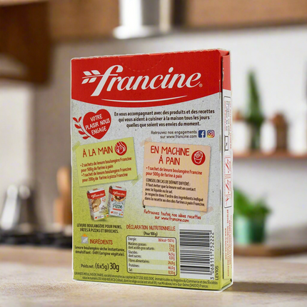 Francine Yeast for Bread Pizza Dough and Brioche (6 count) 1.1oz / 30g