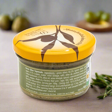 Délices du Luberon Green Olive Tapenade 3.1oz / 90g