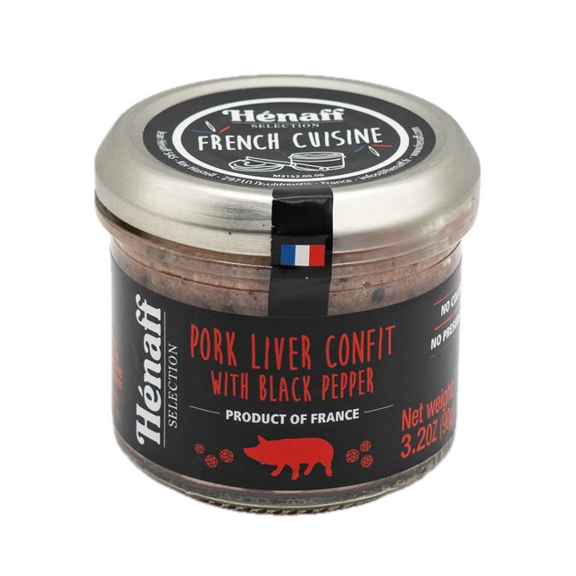 Hénaff Pork Liver Confit with Black Pepper 3.2oz / 90g