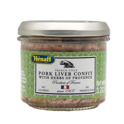 Hénaff French Style Pork Liver Confit with Herbs of Provence 3.2oz / 90g