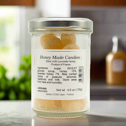 L'abeille Diligente Honey Made Candies Filled with Lavender Honey 4.6oz / 130g