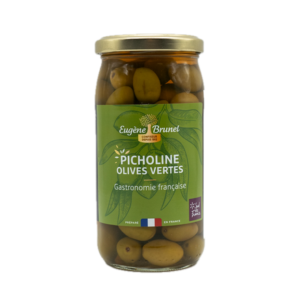 Eugene Brunel Green Picholine Olives 7oz/ 200g