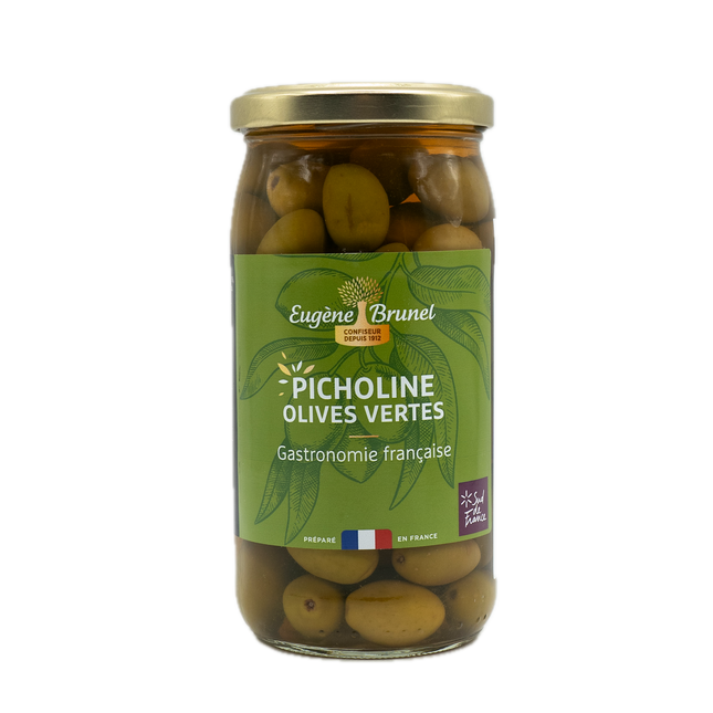 Eugene Brunel Green Picholine Olives 7oz/ 200g