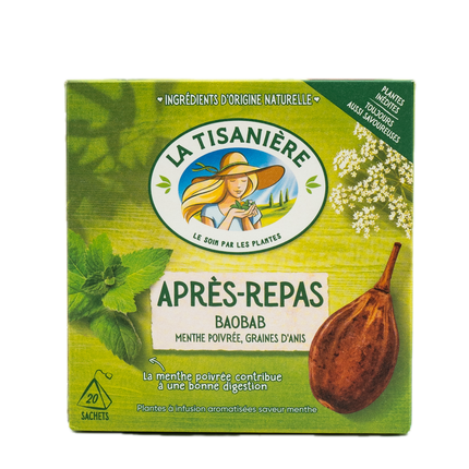 La Tisanière After Meal Herbal Tea (Après Repas) (20 count) 1.1oz / 30g