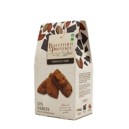 Biscuiterie de Provence Sablés with Dark Chocolate 4.23oz / 120g