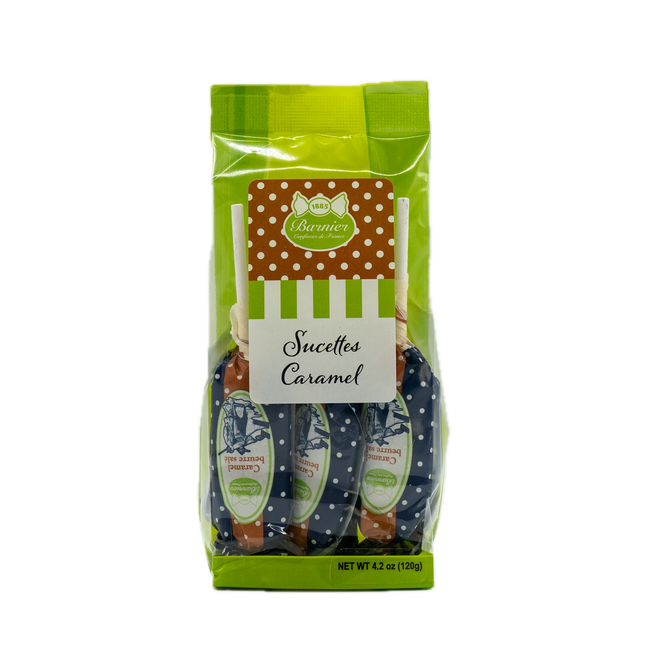 Barnier Salted Butter Caramel Lollipops (8 Count) 4.2oz / 120g