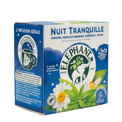 Elephant Peaceful Night Mix Herbal Tea (20 Count) 1.3oz / 38g