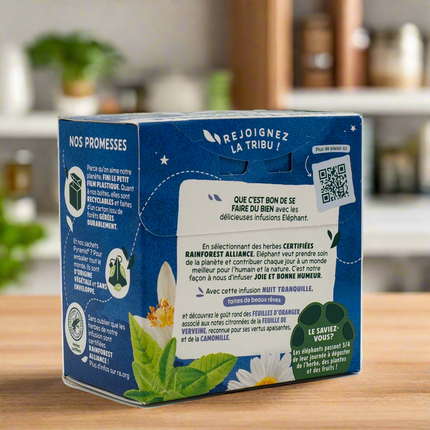 Elephant Peaceful Night Mix Herbal Tea (20 Count) 1.3oz / 38g