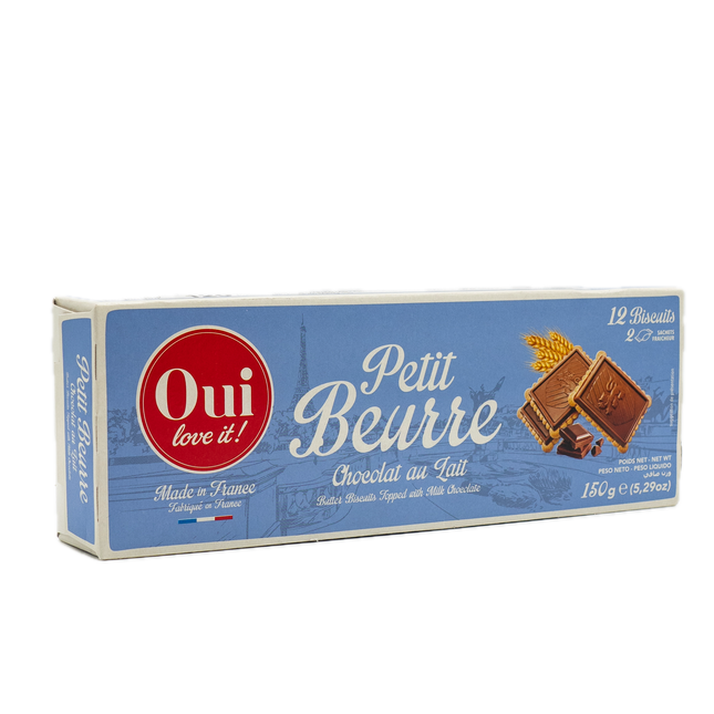 Oui Love It Butter Biscuits Topped with Milk Chocolate (Petit Beurre ) 5.29oz / 150g