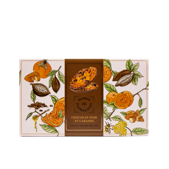 Maison de Florentins Dark Chocolate and Caramel (12 count) 3.5oz / 100g