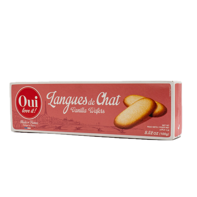 Oui Love It Vanilla Wafers (Langues de Chat) 3.52oz / 100g