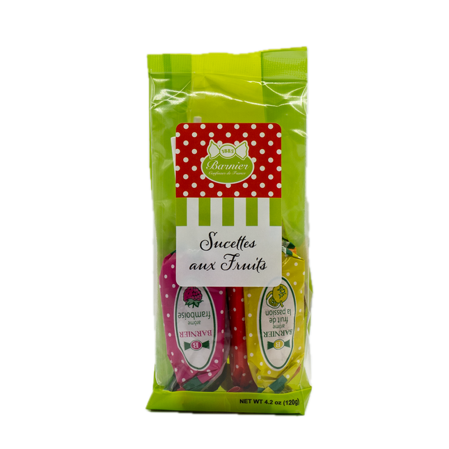 Barnier Assorted Fruit Lollipops (8 Count) 4.2oz / 120g