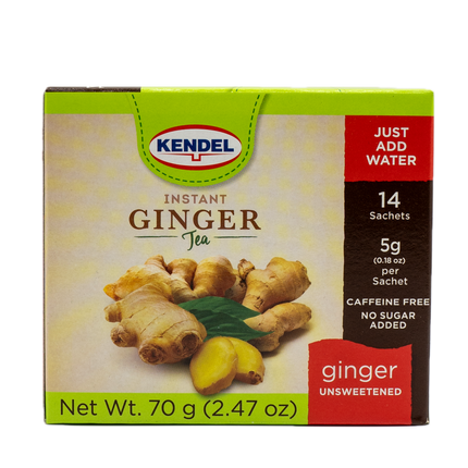 Kendel Instant Ginger Tea Unsweetened (14 count) 2.47oz / 70g
