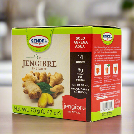 Kendel Instant Ginger Tea Unsweetened (14 count) 2.47oz / 70g