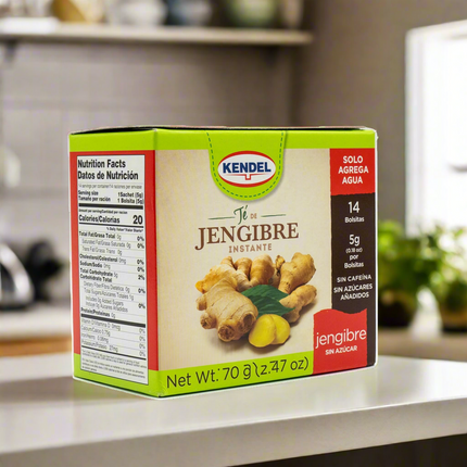 Kendel Instant Ginger Tea Unsweetened (14 count) 2.47oz / 70g