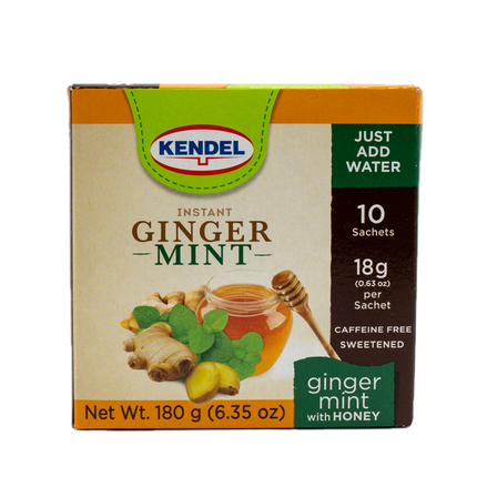 Kendel Instant Ginger Mint Tea with Honey (10 count) 6.35oz / 180g