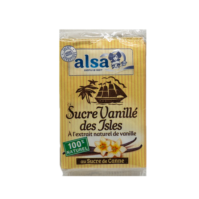 Alsa Vanilla Cane Sugar (7 Count of 7.5g) 1.9oz / 53g