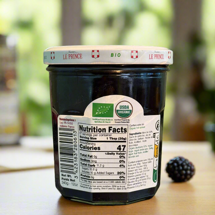 Thomas Le Prince Organic Blackberry Preserve 12oz / 340g
