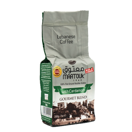Maatouk Lebanese Coffee Gourmet Blend with Cardamom 7oz / 200g