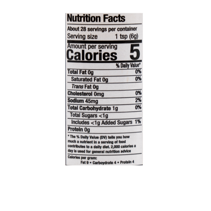 spur-tree-pineapple-scotch-bonnet-pepper-sauce_nutrition facts 