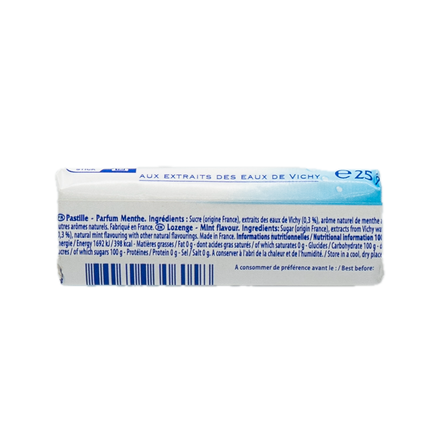 Bar of soap with Vichy branding on a white background
